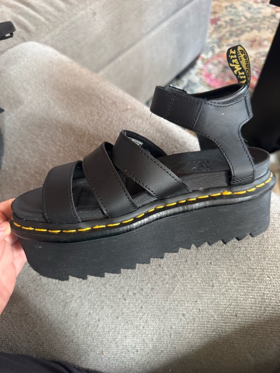 Dr. Martens Black Platform Strappy Sandals - Picture 5 of 6